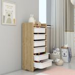 Lino 6 Sepetli Çok Amaçlı Oyuncak ve Düzenleme Dolabı Safir Meşe Mdf - Kahverengi