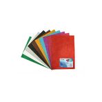 Lino Eva 20x30cm 10 Renk 2mm Simli, Yapışkanlı 10'lu Paket