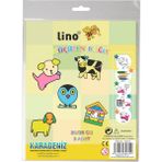 Lino Küçülen Kağıt 2 li Paket 20x25 cm 2 Adet Renkli Eğlenceli Tasarım