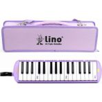 Lino Pastel 32K Tuşlu Melodika Lila Renkli Çantalı Üfleme Hortumlu Müzik Aleti