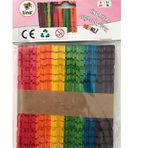 Lino RBZ-041 50'li Renkli Ahşap Geçmeli Çubuk