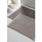 LİNOS HOME Vizon Fluffy 2li Saçaklı Dekoratif Peluş Kaymaz Taban Yıkanabilir Banyo Paspası