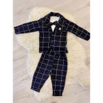 Linoş Kids Erkek Bebek Pamuklu Takım Elbise Papyon - Pantolon - Ceket - Gömlek Düğün-Nişan Takım Elbisesi - 6 - 9 Ay - Siyah