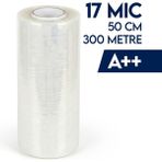LİNPAŞ BLOWN & CAST EXTRUSION Palet Streç Film 17MIC 50CM x 300MT (Şeffaf) Ultra Güçlü Sarım