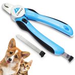 LINUMA® Köpekler, kediler ve küçük hayvanlar için pençe makası, güvenlik durduruculu, entegre tırnak törpüsü ve kaymaz sap, pençe kesici, yeni başlayanlar için uygundur