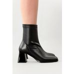 Lio Shoes Siyah Kalın Topuklu Streç Boots Kadın Bot