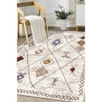 Lioara Home Iskandinav Modern Dijital Baskı Halı | Yıkanabilir Kaymaz Taban Salon & Yatak Odası Halısı - Çok Renkli - 80 x 400 cm