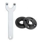 Liofairy 193465-4 5/8"-11 Öğütücü Arka Flanş ve Kilit Somunu Seti Açılı Anahtar Anahtarı Metal Dewalt Milwaukee 193465-4 Bosch Black Decker Ryobi Makita 24399-1 224568-4 ile Uyumlu