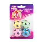 Lion 4'lü 4 cm Futbol Topu Kedi Oyuncağı