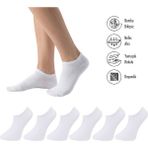 Lion Monroe Saf Bambu 4 Mevsim Erkek Sneaker Beyaz Çorap Dikişsiz Görünmez Bilekte Spor Çorap Prime Comfort 6'lı S681AZNS - 35