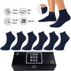 Lion Monroe Saf Bambu Erkek Lastiksiz Lacivert Soket Dikişsiz Premium Çorap 6'lı Paket / Iz Bırakmaz / Sıkmayan / Diyabetik Çorap - 35 - 38