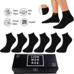 Lion Monroe Saf Bambu Erkek Lastiksiz Soket Dikişsiz Premium Çorap 6'lı Paket / Iz Bırakmaz / Sıkmayan / Diyabetik Çorap - 39 - 41 - Siyah