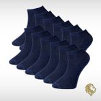 Lion Monroe Saf Bambu Erkek Patik Düz Kısa Lacivert Çorap Dikişsiz Premium Kutulu 12'li L5952AZNP SoftAura - Standart