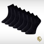 Lion Monroe Saf Bambu Erkek Patik Düz Kısa Siyah Çorap Dikişsiz Premium Kutulu 7'li L5952AZNP SoftAura - Standart