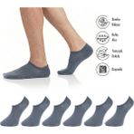 Lion Monroe Saf Bambu Erkek Sneaker Füme Çorap Dikişsiz Görünmez Bilekte Spor Çorap Premium 6'lı L5952AZNB Softaura - 41 - 44