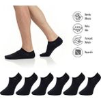 Lion Monroe Saf Bambu Erkek Sneaker Siyah Çorap Dikişsiz Görünmez Bilekte Spor Çorap Premium 6'lı L5952AZNB Softaura - 41
