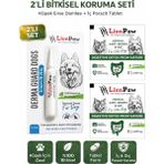 Lion Paw 10-20 kg Köpek Dış Parazit Ense Deri Damlası Pire Bit Kene Iç Parazit Tableti Bitkisel 1 Damla 2 Tablet - Mavi