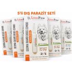 Lion Paw 20-40 kg Köpek Dış Parazit Ense Deri Damlası Pire Bit Kene Deri Bakımı Için Bitkisel Damla 5x3 ml - Kırmızı - Antrasit