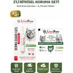 Lion Paw 2'li Set Kedi Iç Dış Bitkisel 1 Damla ve 1 Tablet Seti - Kırmızı