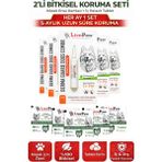 Lion Paw 2'li Set Köpek 20-40 kg Bitkisel Iç Dış Anti Ense Bitkisel Damla Seti - 5 Damla 5 Tablet - Sarı - Kırmızı