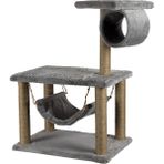 Lion Pet Kedi Tırmalama Hamaklı Yükseklik 80 cm - Gri