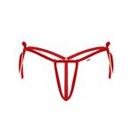 Liona Halkalı Ağı Açık Kadın Fantazi İç Giyim Kırmızı Fantezi G String Seksi İç Çamaşırı Kırmızı M