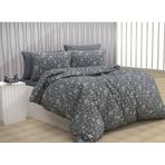 Lionas Çarşafı Lastikli 120x200 Yataklar İçin Nevresim Takımı 2 Yastıklı Antrasit