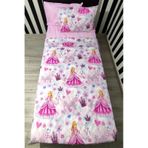 Lionas Tek Kişilik Nevresim Takımı Kız Çocuk Ranforce Pamuklu Prenses Desenli 155x230 Cm Açık Pembe