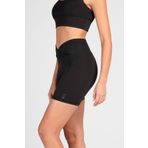 Lioness Activewear Siyah Toparlayıcı Kruvaze Bel Detaylı Bisikletçi Şortu Kısa Spor Tayt