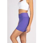 Lioness Activewear Ultraviolet Toparlayıcı Kruvaze Bel Detaylı Bisikletçi Şortu Kısa Spor Tayt Biker