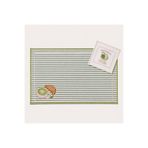 LİONYA DESİGN Matcha Club Mini Set | 1 Amerikan Servisi (45x30 cm) + 1 Kokteyl Peçetesi (14x14 cm) | Premium Duck Kumaş | Sıvı İtici Özellikli