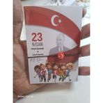Liora Hediyelik 23 Nisan Hediyesi Kart ve Bileklik 5 Adet - Beyaz