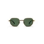 Lipento Gold Metal Çerçeveli Yeşil Camlı Geometrik Unisex Vintage Retro Güneş Gözlüğü