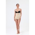 Lipoteks Sırtı Kapalı Mayo Tipi Abdominal/karın Korsesi - Bej - Ten - 3XL