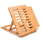 Lipper International 1887 iPad, Samsung, Nexus, Nintendo Switch ve Diğer Tabletler için Bambu Ahşap Genişletilebilir Stand