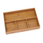 Lipper International 824 Düzenleyici Tepsi Bambu Ağacından, 4 Bölmeli, 29,5 x 20,3 x 4,5 cm