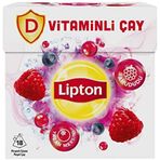 Lipton D Vitaminli 18'li Ahududu ve Yaban Mersini Aromalı Bardak Poşet Çayı