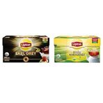 Lipton Earl Grey Demlik Süzen Poşet Bergamot Aramolı Siyah Çay 100'lü Paket ve Lipton Doğu Karadeniz Demlik Süzen Poşet Bergamot Aromalı Siyah Çay 100'lü Paket