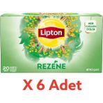 Lipton Rezene Süzen Bardak Poşet Bitki Çayı 20LI x 6 Adet
