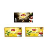 Lipton Yellow Label & Doğu Karadeniz & Earl Grey Demlik Süzen Poşet Bergamot Aramolı Siyah Çay 100'lü Paket