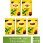 Lipton Yellow Label Dökme Siyah Çay 1000 gr x 5 Adet - 1 kg