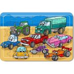 Lipyos 54 Parça Arabalar Ahşap Puzzle