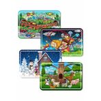 LİPYOS Araba Ve Taşıtlar, Lunapark, Yeniyıl Kardan Adam, Sevimli Hayvanlar Ahşap Puzzle Set