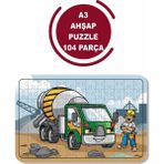 Lipyos Çimento Kamyonu A3 104 Parça Ahşap Puzzle