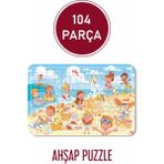 Lipyos Deniz, Tatil, Eğlence ve Oyun 104 Parça Ahşah Puzzle