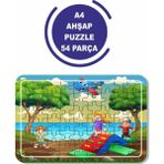 Lipyos Denizde Oyun Keyfi A4 54 Parça Puzzle, Oyuncak, Yapboz