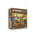 LİPYOS İş Makinaları, Kepçe, Kamyon 40 Parça Mini Ahşap Puzzle