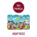 Lipyos Itfaiye, Gemi, Helikopter, Polis Araçları 104 Parça Puzzle