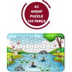 Lipyos Ördek ve Kazlar A3 104 Parça Puzzle, Oyuncak, Yapboz