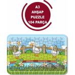 Lipyos Ördekler ve Kurbağa A3 104 Parça Puzzle, Oyuncak, Yapboz